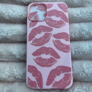 Pink Lip Print Phone Case